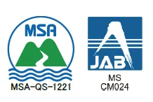 ISO 9001 MSA・JAB認証マーク